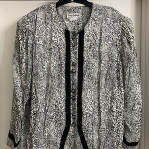 Tracy Richards Women's Black/White Blouse, Size 22WP